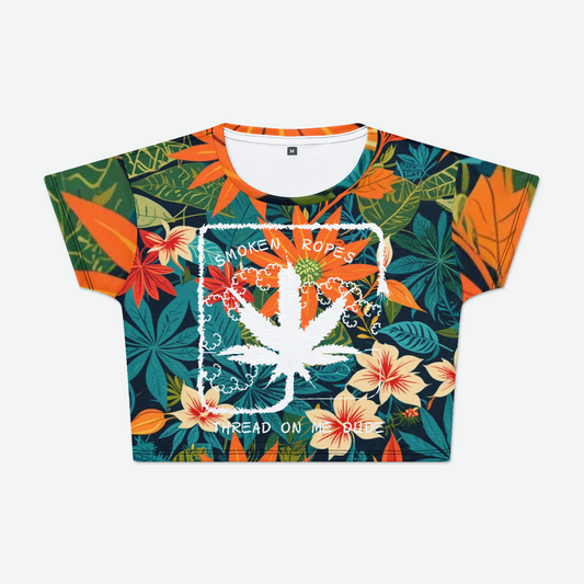 cropped tropic  Womens Crop Tee
